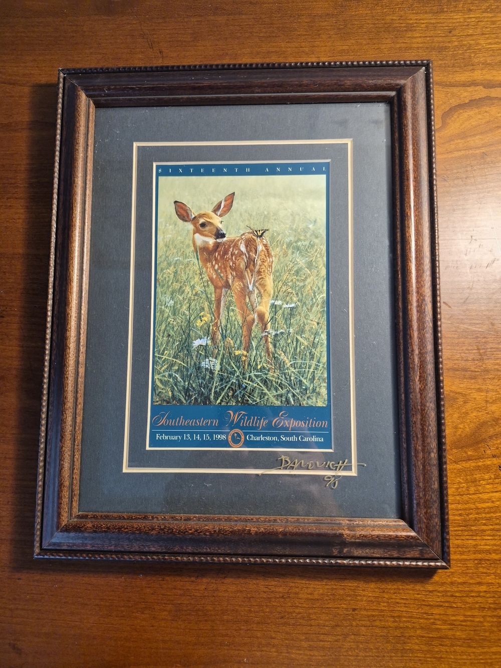 Vintage Southeastern Wildlife Signed By‎ John Banovich "Deer In Feild "
